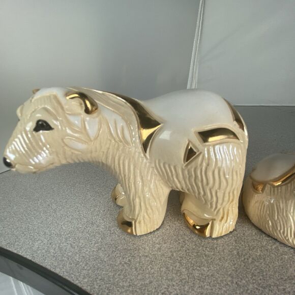 DeRosa Rinconada Rinca Baby and Adult Figurines POLAR BEARS #1719 #755 - Picture 4 of 12